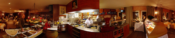 360° kitchen panorama restaurant kitchen