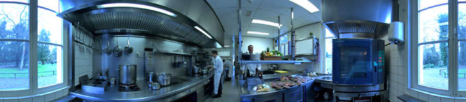 360° kitchen panorama country estate kitchen